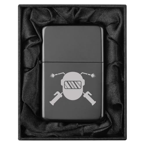 Encendedor en caja de regalo negra forrada de seda miniatura 1