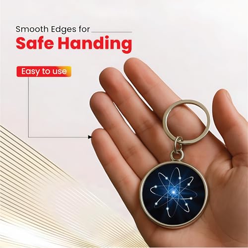 Image of MG | Protective Evil Eye /Spiritual Symbols /Om /Motivational Keychains | Double-Sided Metal Key Ring | Good Luck and devine Charm for Car, Bike, Home & Office