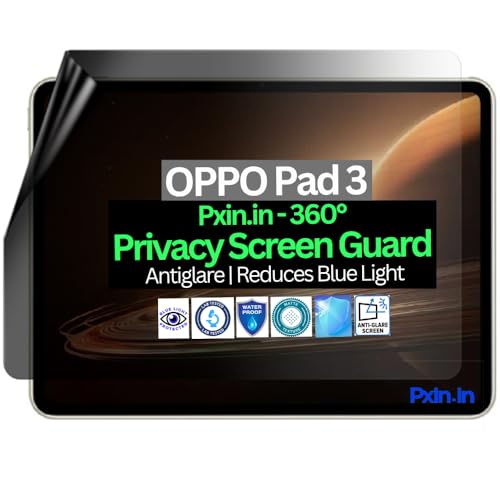 Image of Pxin Tablet Privacy Guard compatible with OPPO Pad 3 | Screen protector | Anti-Glare | Blue light filter | 360 degree Anti Spy | Eye Protection