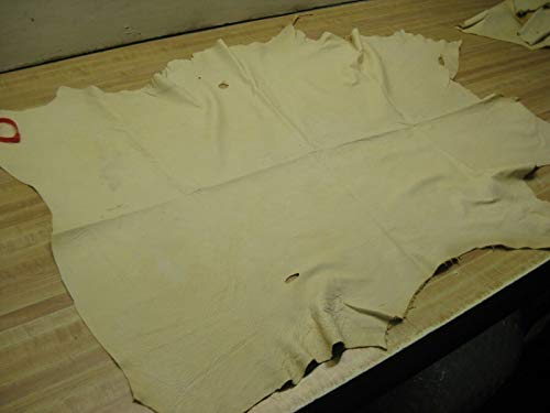 Real Tanned Deer Suede Leather Hide Smoke Color - 7.5 Sq Ft