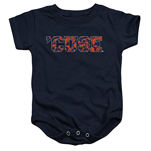 Syracuse University Official Camo Unisex Infant Snap Suit for Baby,Navy, 6 Months