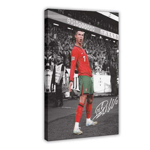 YACJZDD Cristiano Ronaldo - Póster de 5 lienzos para decoración de pared, pinturas para sala de estar, dormitorio, 30 x 45 cm