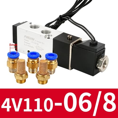Électrovanne 5 voies 4V110-06 pour stopper les fuites d'air en DC24V