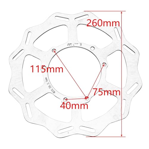 Disques de frein enduro 240 260 270 mm pour entretien CRF - 6
