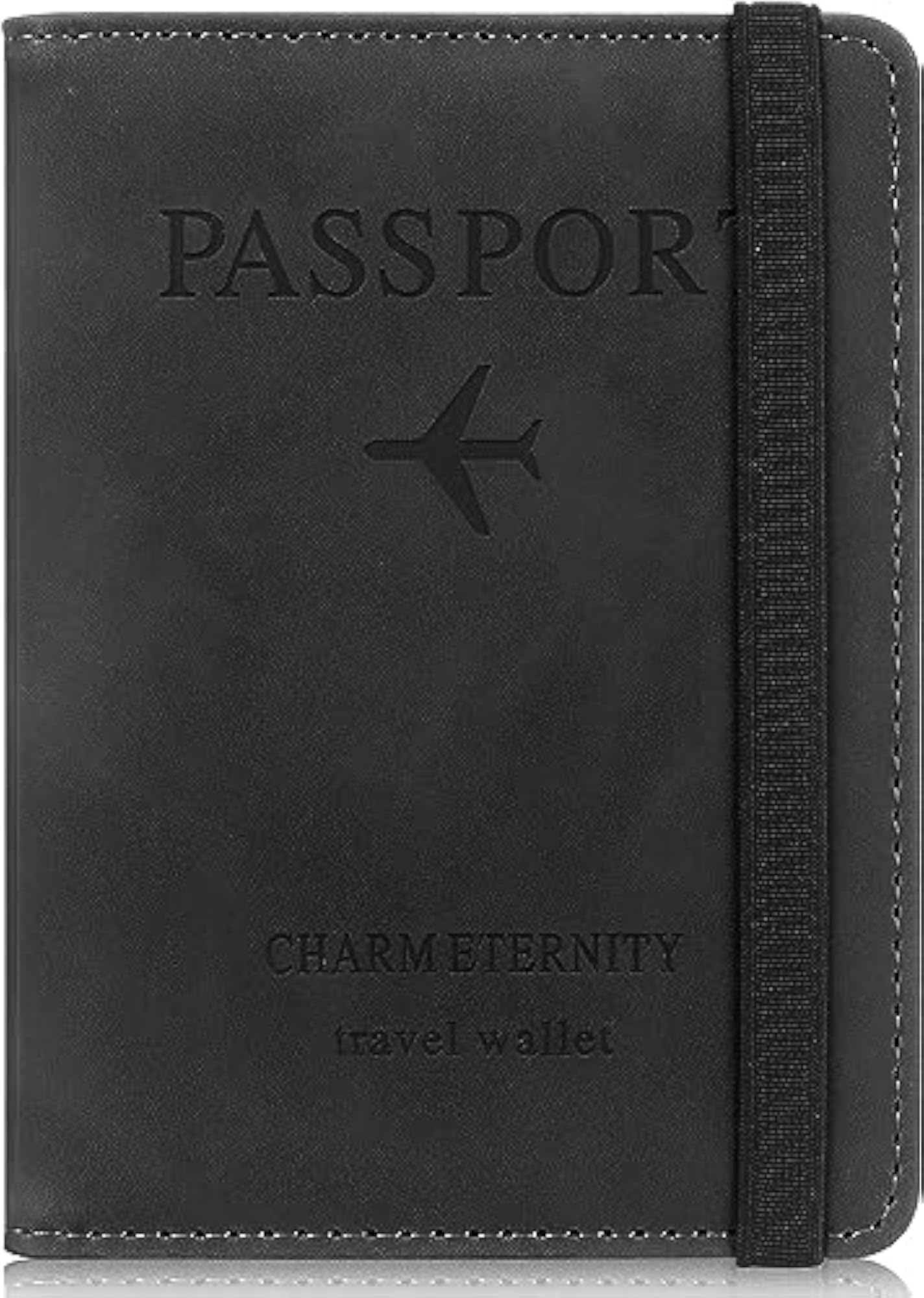 RFID Blocking PU Leather Passport Holder Cover, Travel Document Wallet