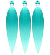 Mint Green Braiding Hair Pre Stretched Ombre Box Braiding Hair Extension For Braids