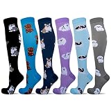 LEOSTEP Compression Socks for Women & Men Circulation, Long Stockings Support for Nurses, Sports, Pr
