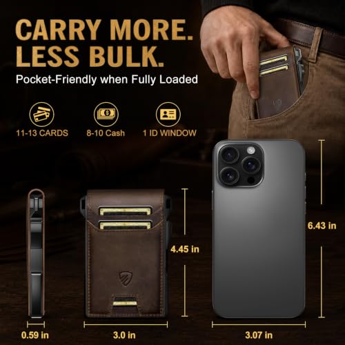 RUNBOX Genuine Leather Bifold Slim Wallet w/ RFID Blocking - image 7