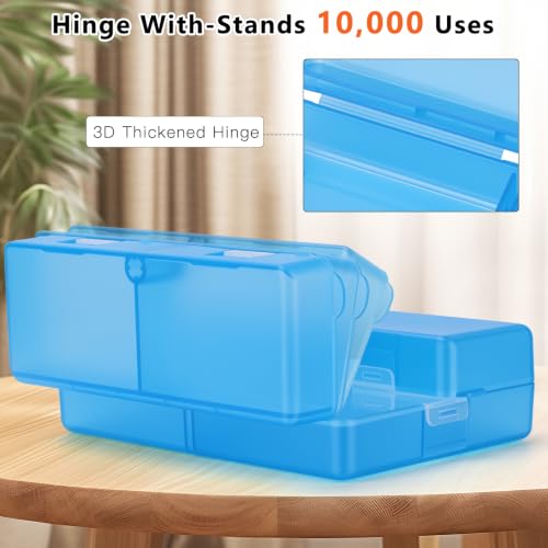 Image of FYY Travel Pill Organizer, 7 Compartments Large Pill Box Case-Clear Blue
