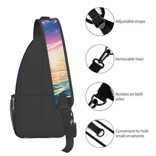 Bolso tipo bandolera para senderismo unisex negro miniatura 5