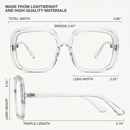 Image of miyya Blue Light Blocking Glasses for Women, Blue Light Glasses for Women Oversized Fashion Glasses