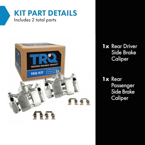 Image of TRQ Rear Brake Caliper Set Compatible with 97-09 Buick 00-10 Chevrolet 98-02 Oldsmobile 97-03 Pontiac