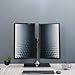 VIVO Freestanding Dual Monitor Stand with Sleek Glass Base and Adjustable Arms, Mounts 2 Screens up to 32 inch and 22 lbs Each, Black, STAND-V002FG