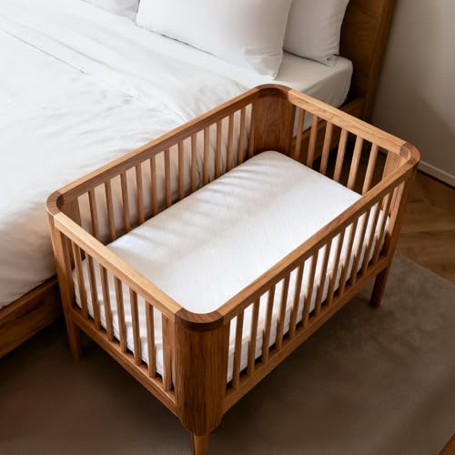 Image of Baby Bassinet Mattress, Breathable, Hypoallergenic, Premium Foam, Non-Toxic, Rectangle Shaped with Removal Waterproof Cover,19 inch x 33 inch x 2''