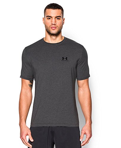 Under Armour 1257616 Men's Charged Cotton Sportstyle T-Shirt, Carbon Heather/Black, Medium