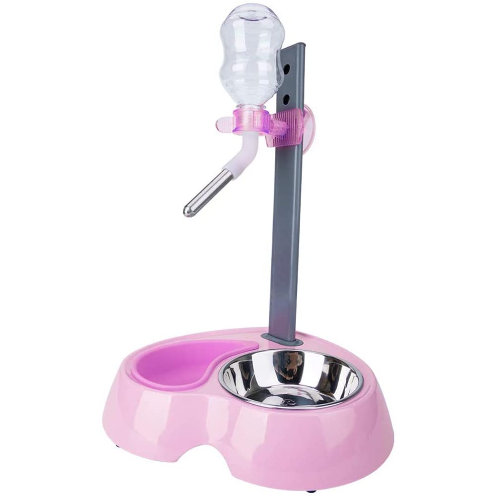 Bebedero De Agua para Perros Y Gatos Bebedero De Fuente Automático De Plástico Soporte De Comida Multicolor Plato Alimentador De