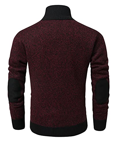 Image of Vcansion Men's Classic Cardigan Sweaters Stand Collar Slim Fit Casual Knitted Sweater
