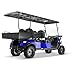 Kandi America 4P Ranch Cart, 4-Seater Electric Off-Road Cart w/Manual Dump Trunk, 5,000-Watt Motor, 37-Mile Range, Hydraulic Brakes, Power Steering - Ideal for Outdoor Adventures & Landscaping