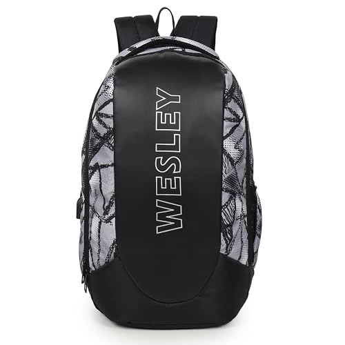 Wesley Axe Anti theft MIL-SPEC Protected with Usb charging,15.6 inch Laptop Compartment, Internal organiser Smart Laptop Backpack business/Office/Travel/college/Bag for men/women (Print Grey Black) (B0D5YHTV1W) Amazon Price History, Amazon Price Tracker