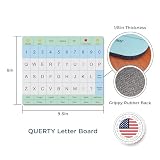 Adult Communication Board - Non-Slip, Portable Letter Chart for Non-Verbal, Stroke Recovery, Effective Visual Aids for Non-Speaking Patients, Pain Scale, QWERTY or ABC (QWERTY)