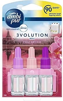 Ambi Pur3Volution Air Freshener Plug-In Diffuser 2 x Refill 20 ml - Thai Orchid (4 x 20ml)