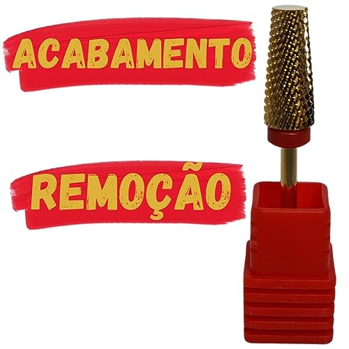 Broca Tungstênio Unha Gel Unha Fibra Acabamento Remoção Topo Reto Vermelha Corte Perfeito