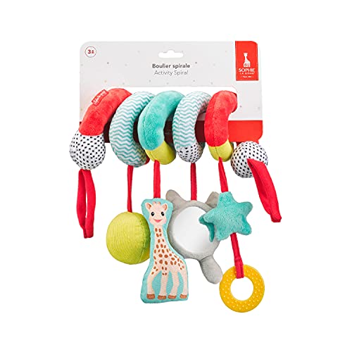 Sophie la Girafe - Abakus spirala zabawka wózek dziecięcy 230831, wielokolorowy, 6 sztuk