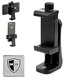 GearFend Heavy Duty Rotating Universal Smartphone Tripod Mount for iPhone Xr Xs Max X 8, 8+, 7, 7 Plus, 6, 6 Plus, Samsung Galaxy Phones, and Many More. Plus Microfiber Cloth