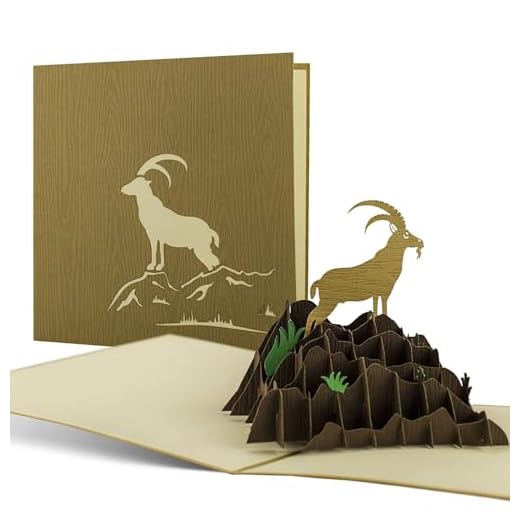 Födelsedagskort vandring, pop up-kort berg och get, födelsedagshälsningar för honom för henne, grattis på födelsedagen, överraskning semesterkort, semesterinbjudning, vandring bergsklättringsinbjudning, H09