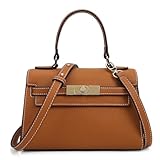 Satchel Bag Material: The satchel bag is made of vegan leather fabric, which is not only soft and comfortable, but also very easy to take care of. Top Handle Handbag: This small crossbody bag can be worn as satchel handbag or crossbody bag. The top h...