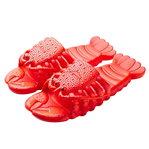 Image of JOYEAR Lobster Flip Flops - Slipper & Slide Pool Beach Shower Shoes in Deep Red