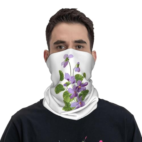 Couvre-chef multifonction extensible à motif imprimé violet curieux