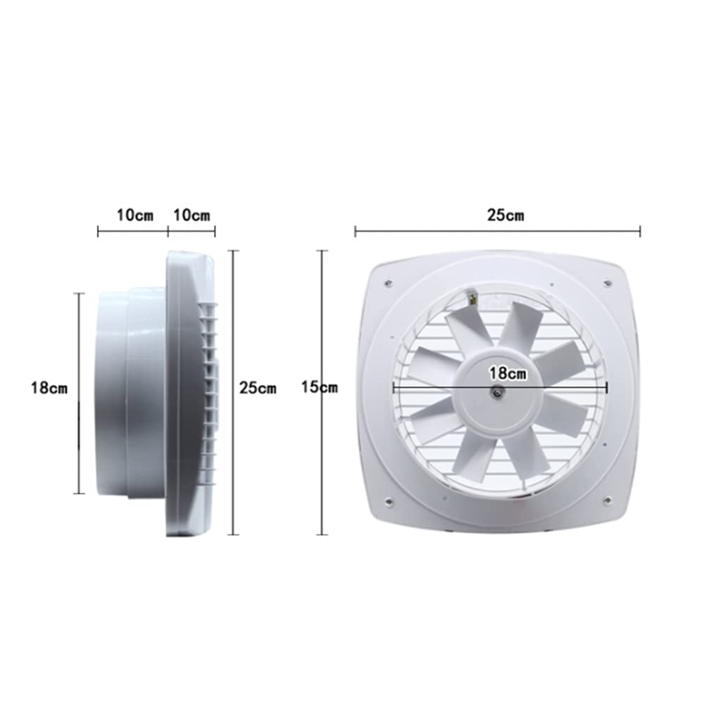 Aspiratore da Bagno, aspiratore da Cucina con Coulisse 7" per Soggiorno/Camera da Letto/Ufficio