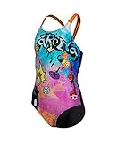 ARENA Mädchen Sport Badeanzug Placement V Back 005090 Black-Mango 164