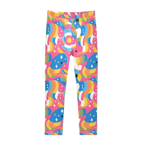 KLL Colorful Little Girls Active Leggings Stretch Full Length Leg Yoga Pants Sports
