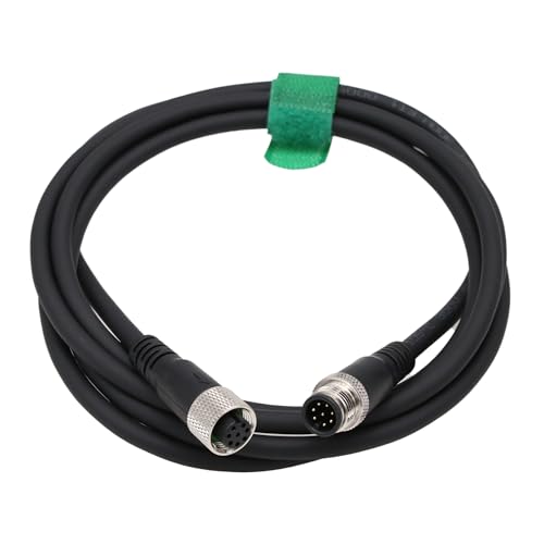 HangTon M12 8 pin Female to 8 pin Male A-Coded Cable for Waterproof Industrial Actuator Profibus Automation Cognex Sensor Camera 60cm