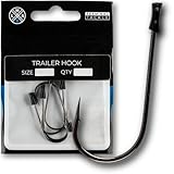 LMAB Trailer Hook - Trailer Haken in Größen 1/0 bis 3/0, Angelhaken Angsthaken Zusatzhaken für Chatterbaits und Spinnerbaits, Einzelhaken (Hakengröße 2/0)