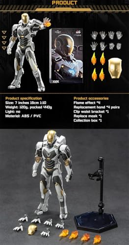Image of ZD Box Toys Collectible Action Figure Full Box Set: Anniversary Series Non-Luminous Version 1:10 Scale Super Hero (MK - Iron Mark 29)
