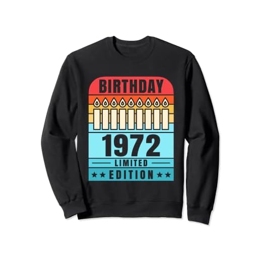 Camiseta vintage 1972 para hombre, edición limitada, cumpleaños 1972 Sudadera
