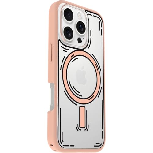 Image of OtterBox iPhone 16 Pro Symmetry Series Clear Case - Doodle Cover - Ultra-Thin, Sleek iPhone Case, Sketch-Style Design