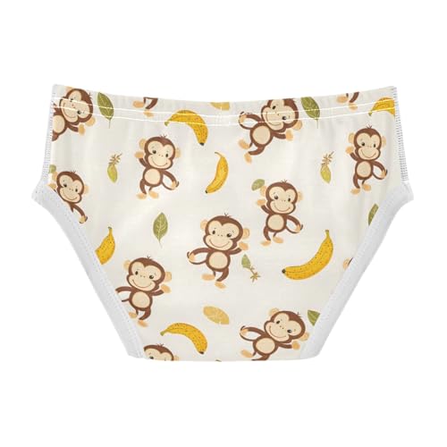 Monkeys Bananas Pattern Boys' Underwear 100% Cotton Boys' Briefs Soft Toddler Underwear2
