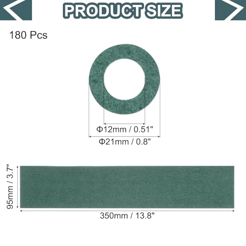 Image of MECCANIXITY 180PCS 21700 Lithium Battery Insulator Rings, Hollow Electrical Insulation Ring Adhesive Paper Cardboard Sticker, Green