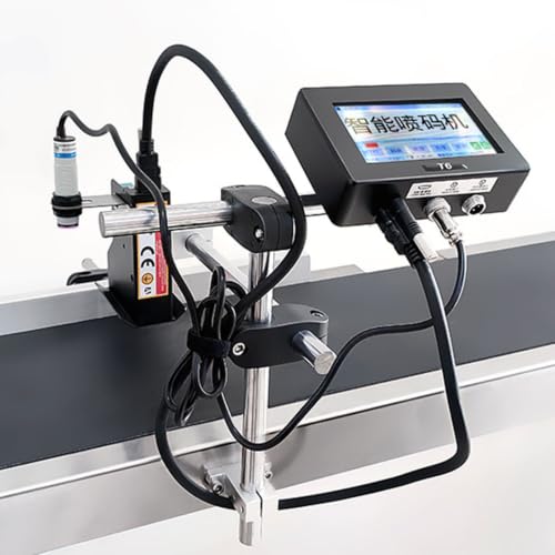 PtaTritious Codificadora De Inyección De Tinta Automática,Impresora de inyección de Tinta Industrial en líne,Codificadora En Línea, Codificadora De Fecha,para Texto, código de Barras 25.4MM