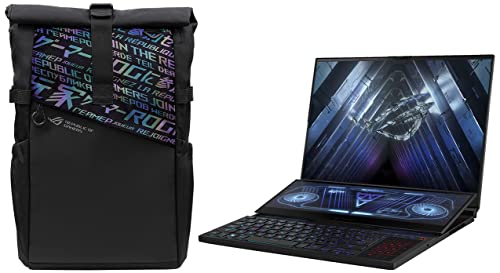 Image of ASUS Rog Zephyrus Duo 16 (2022),16 inch (40.64 Cm) Fhd+ 16:10 165Hz /3Ms,AMD Ryzen 7 6800H,6Gb RTX 3060,Dual-Screen Gaming Laptop,Gx650Rm-Ls019Ws + Bp4701 Rog 17 inch(43.18Cm) Backpack (Black),Windows 11 Home