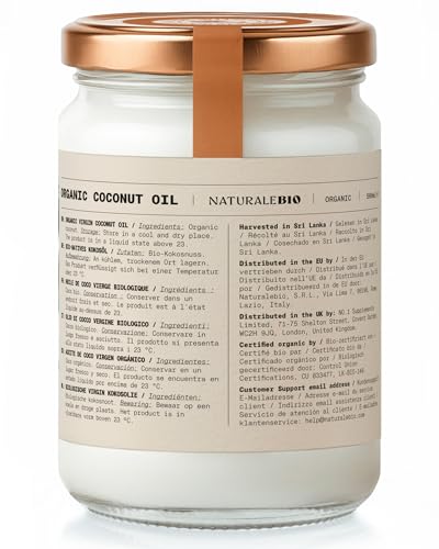 NaturaleBio Bio Kokosöl Nativ Kaltgepresst Unraffiniert