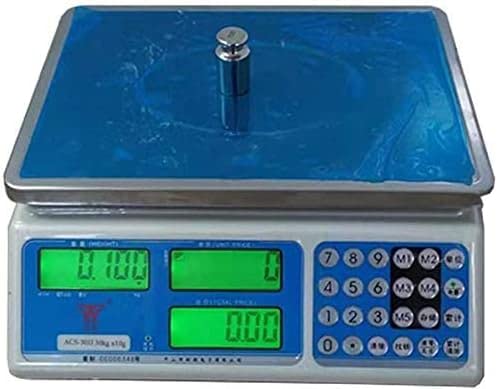 Electronic Scales High Precision Weighing Scale Stainless Steel Price Computing for Factories Retail Outlet Store Kitchen Restaurant Food (A 15kg/5g) (A 15kg/5g)