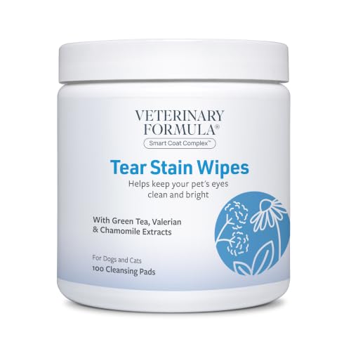 Veterinary Formula Smart Coat Eye & Face Wipes for Dogs & Cats, 100ct