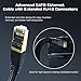 DbillionDa Cat8 Ethernet Cable, Outdoor&Indoor, 6FT Heavy Duty High Speed 26AWG, 2000Mhz with Gold Plated RJ45 Connector, Weatherproof F/FTP UV Resistant for Router, Modem, PC, Gaming
