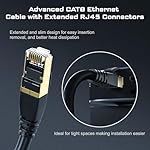 DbillionDa Cat8 Ethernet Cable, Outdoor&Indoor, 6FT Heavy Duty High Speed 26AWG, 2000Mhz with Gold Plated RJ45 Connector, Weatherproof F/FTP UV Resistant for Router, Modem, PC, Gaming - Image 4