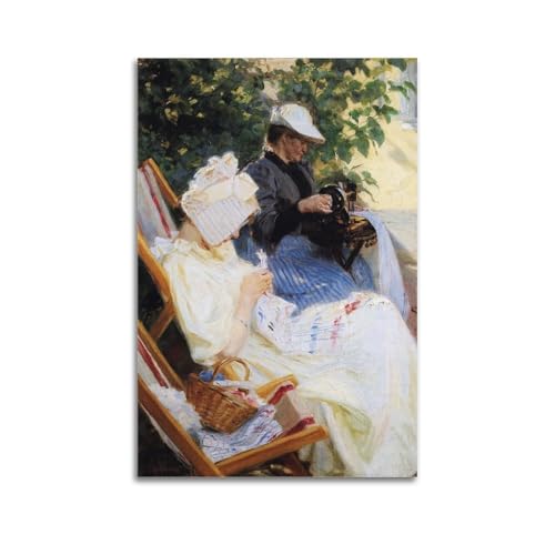 Lienzo inspirado en Kroyer de 40x60 cm para renovar paredes vacías con tonos neutros
